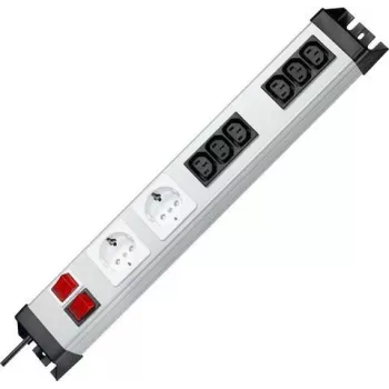 Heinrich Kopp POWERversal 8-struka produžna letvica s 2 Schuko i 6 IEC C13 utičnica, 1,4 m kabel, crna 227520013