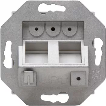 HEINRICH KOPP HK07 Keystone zidna ploča s poklopcem, IP44, 2 porta, crna 953850004