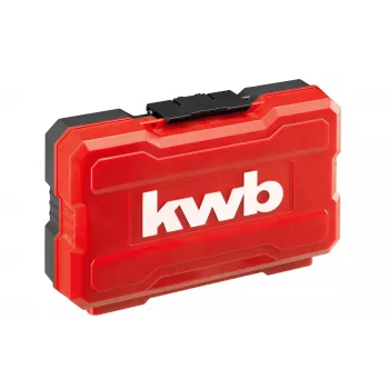 kwb 109010 Bit Set, 39 Pieces, S2 Steel Bits, 1/4 inch Hex Shank, Magnetic Quick-Change Holder, Color-Coded