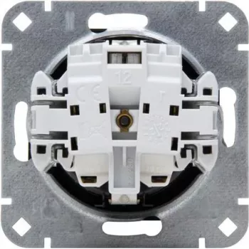 Kopp SCHUKO utičnica s pojačanom zaštitom od dodira, mat crna, HK07, 16 A, 250 V, ugradbena montaža 940050000