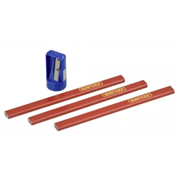KWB 939290 set stolarskih olovaka s šiljilom, 4-dijelni