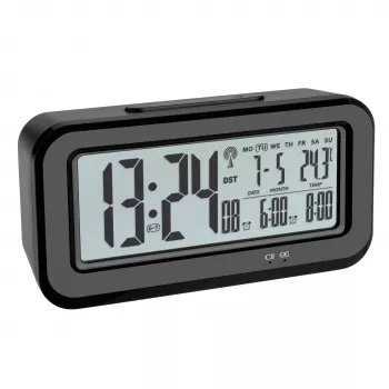 TFA Dostmann BOXX Digital Alarm Clock Black 60.2554.01