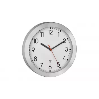 TFA Dostmann 60.3546.02 Radio-Controlled Wall Clock 25 cm Brushed Aluminium