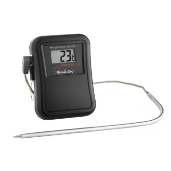 TFA Dostmann 14.1504 termometar za roštilj s kabelskom sondom, alarm, timer, nadzor unutarnje temperature za pečenje na niskoj temperaturi, svinjetinu, govedinu, divljač, puretinu, janjetinu, kunić