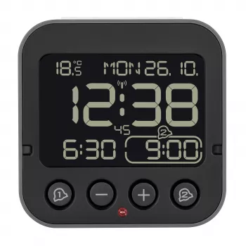 TFA Dostmann 60.2552.01 radio-budilica crna s dualnim alarmom