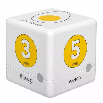 TFA Dostmann Cube Timer digitalni timer za jaja, bijelo-žuti (38.2041.07)