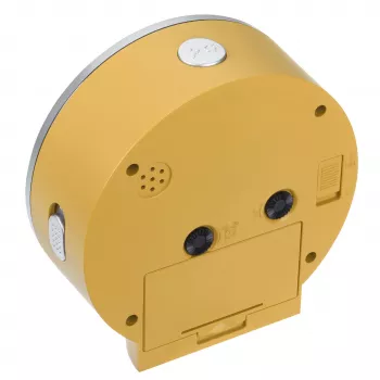 TFA Dostmann 60.1034.07 Yellow Round Analog Quartz Alarm Clock
