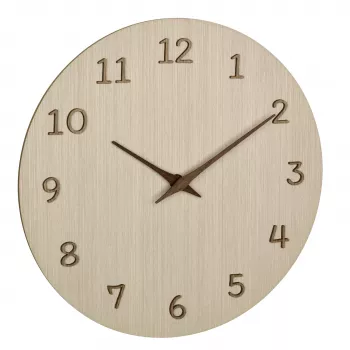 TFA Dostmann 60.3072.01 kvarcni zidni sat 298 mm svijetlo drvo