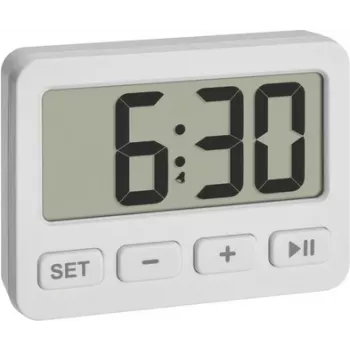 TFA Dostmann 60.2036.02 Quartz Alarm Clock White