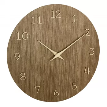 TFA Dostmann 60.3072.23 kvarcni zidni sat 298 mm tamno drvo