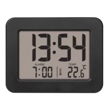 TFA 60.2044.01 Quartz Alarm Clock Black
