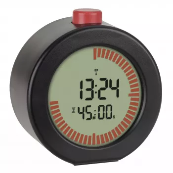 TFA Dostmann 60.2569.01 bežična budilica, veliki zaslon, timer, crna/crvena