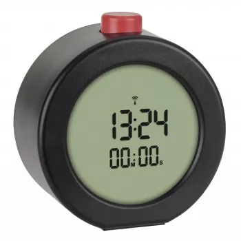 TFA Dostmann 60.2569.01 bežična budilica, veliki zaslon, timer, crna/crvena