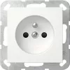 GIRA 448503 Schuko utičnica s preklopnim poklopcem, System 55, čisto bijela sjajna