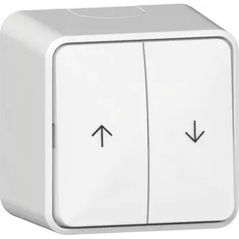 GIRA nadžbukni prekidač za upravljanje roletama, čisto bijeli, strelice gore/dolje, 250 V, 10 A 315813
