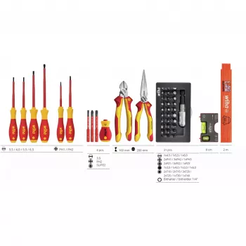 Wiha Basic Set L Electric 46-dijelni VDE izolirani kofer s alatom 47312