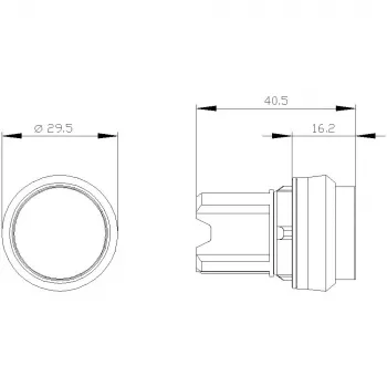 Siemens SIRIUS ACT 3SU1001-0BB70-0AA0 svjetleći gumb prednji element, plastika, proziran