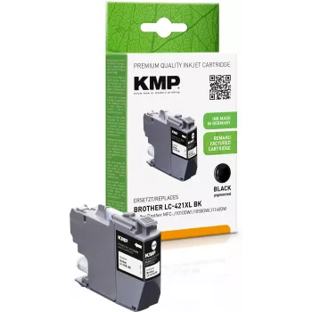 KMP Remanufactured Black Ink Cartridge for Brother LC421XLBK (MFC-J1010DW, 500 pages, 14 ml) 1548,4001