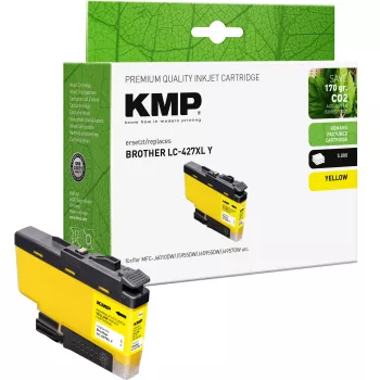 KMP kompatibilna tintna patrona Brother LC427XLY žuta extra visokog kapaciteta (1551,4009)