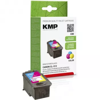 KMP C80 Tri-Color Ink Cartridge (Cyan, Magenta, Yellow) - 13 ml - Compatible for Canon PIXMA MP230, MP252, MP258, MP272, MP280, MP282, MP495, MP499, MX360, MX410, MX420 1512.4530