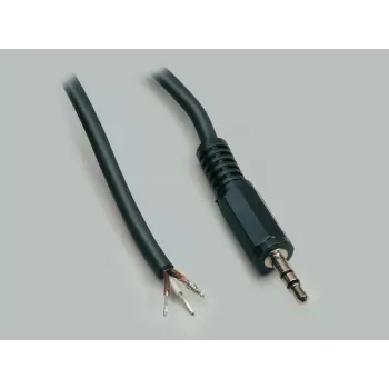BKL Electronic 1101052 3,5 mm stereo utikač za slušalice, 3-polni, metalni, lemljeni priključak, 1 kom.