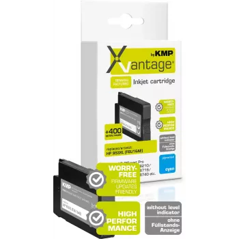 KMP XVantage Cyan Pigmented Ink Cartridge Compatible with HP 953XL (F6U16AE) 1748,4083