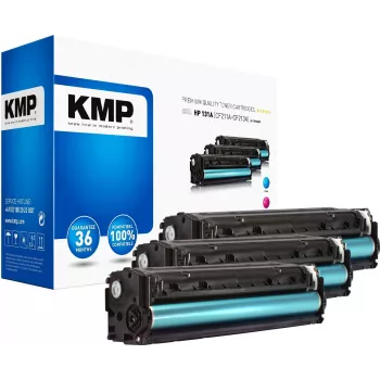 KMP 1236,0030 kompatibilne toner kartuše multi-pack za HP LaserJet Pro 200 color M251n/M251nw - cijan, magenta, žuta (3-pak, svaki 1800 stranica)