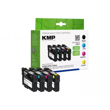KMP MULTIPACK E201V - paket od 4 - crna, žuta, cijan, magenta - kompatibilna - tintna patrona (alternativa: Epson 603XL) (1650,4005)
