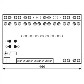 JUNG 2590M1SR KNX multistanica univerzalna, DIN tračnica, 8 TE