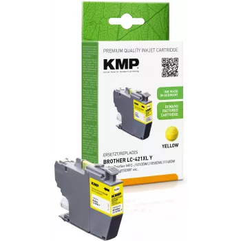 KMP obnovljena žuta tintna patrona za Brother MFC-J1010DW (LC421XLY, 500 stranica, 7 ml) 1548,4009