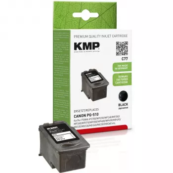 KMP C77 Black Compatible Ink Cartridge 9 ml for Canon PIXMA MP230 MP237 MP252 MP258 MP270 MP282 MP499 MX350 MX360 MX410 MX420 1511.4001
