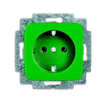 Busch-Jaeger SCHUKO Socket Outlet Insert Green RAL 6032 20 EUCKS-13-212-101 2CKA002013A5468