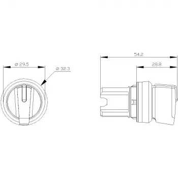 Siemens SIRIUS ACT prednji element preklopke, bijeli, 2 položaja, 22mm 3SU1002-2BN60-0AA0