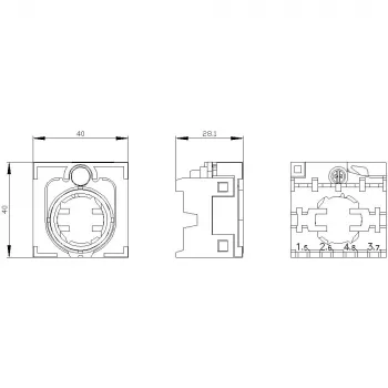Siemens SIRIUS ACT držač za 4 upravljačka uređaja, 22 mm, crna plastika, ugradnja na prednju ploču, 3SU1500-0BA10-0AA0