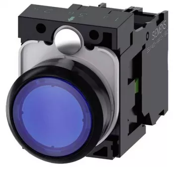 Siemens SIRIUS ACT svjetlosni gumb kompletna jedinica, plastika, plava, 1NO+1NC, 24V AC/DC LED 3SU1102-0AB50-1BA0