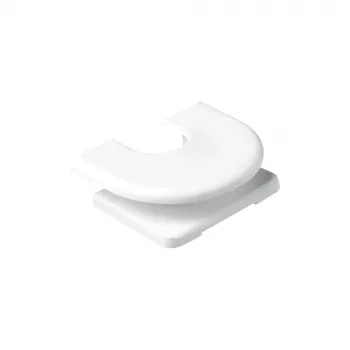 JUNG Cable Entry Cap 11WW for Cables and Mini-Ducts, Surface-Mounted, Alpine White