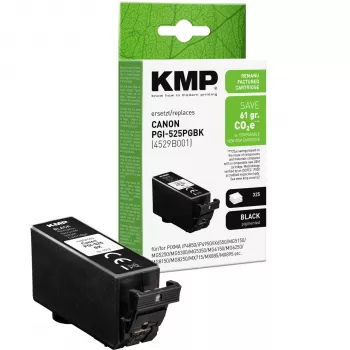 KMP Compatible Black Ink Cartridge for Canon PGI-525 PGBK (4529B001) 1513,4001