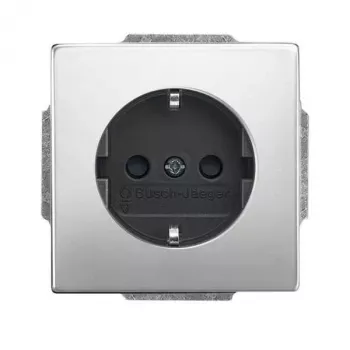 Busch-Jaeger 2300 EUCB-866 SCHUKO Socket Outlet Insert, Stainless Steel (2CKA002013A5452)