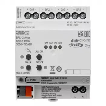 JUNG KNX DALI-2 aktuator u boji 4-struki, DIN tračnica, 4 TE, Secure (300041SDA2R)