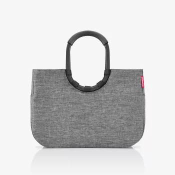 reisenthel loopshopper L Shopping Basket, Twist Silver, 25 L, Aluminium Frame, Polyester OR7052