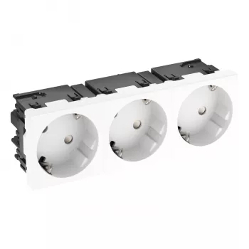 OBO BETTERMANN Connect 45 STD-D3SC RW3 3-struka Schuko utičnica 33° čisto bijela 6120503