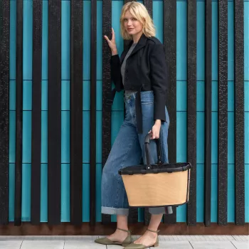 Reisenthel Carrybag Frame Raffia Black Shopping Basket 22L BK 7079