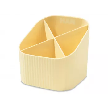 HAN X-LOOP držač olovaka, pastelno žuti, plastika, 4 pretinca, 111 x 111 x 105 mm, 17238-815D