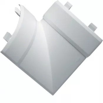 Hager EK4004059016 ravni kut za 40x40mm PVC kabelski kanal, prometno bijeli