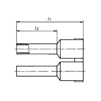 Klauke izolirana stopica 1,5 mm², duljina stopice 8 mm, crna, 100 komada (ST9728)