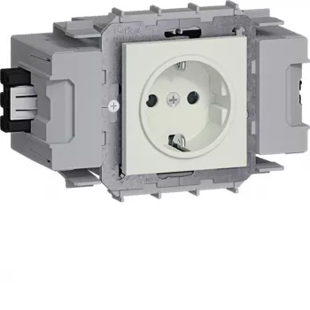 HAGER GS10019016 jednofazna Schuko utičnica s Wago Winsta Front-Snap-In, čisto bijela
