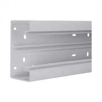 Hager BR6513017035 Donji dio kanala za parapet, PVC, Svijetlosivi, 65x130mm, 2000mm