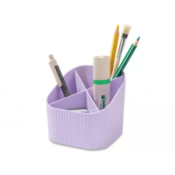 HAN X-LOOP držač za olovke, pastelno ljubičasti, plastika, 4 pretinca, 11,1 x 11,1 x 10,5 cm (17238-887D)