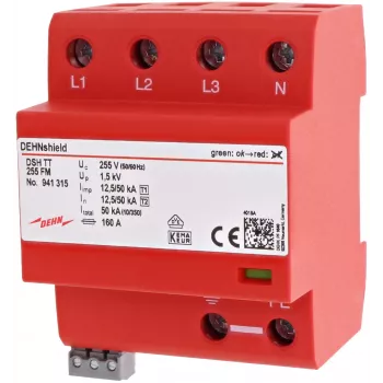 DEHN 941315 DSH TT 255 FM tip 1+2 Odvodnik udarnih struja za 3-fazne TT/TN-S sustave