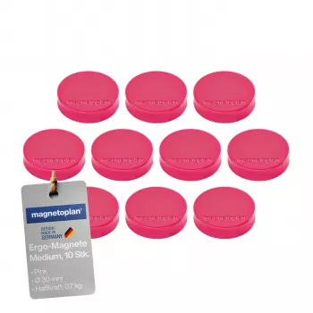MAGNETOPLAN HOLTZ magnet Ergo Medium 1664018 30mm ružičasti 10 komada